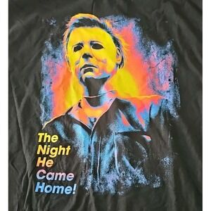 Michael Myers Shirt Size 2XL Black The Night‎ He Came Home Halloween Tee T-Shirt